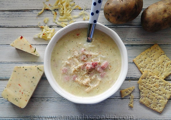 Cheesy Chicken & Ham Chowder