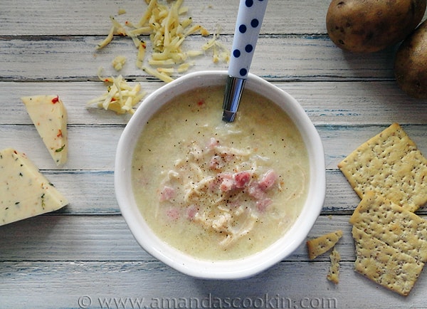 Cheesy Chicken & Ham Chowder