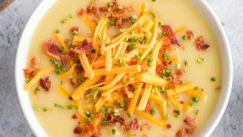 Cheddar Cheese Potato Soup Recipe - Amanda's Cookin' - Soup