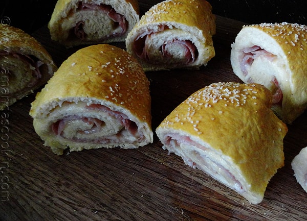 Ham & Cheese Pretzel Roll Sandwiches