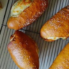 Ham & Cheese Stuffed Pretzel Rolls