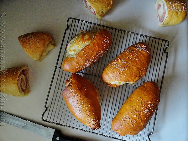 Ham & Cheese Pretzel Roll Sandwiches