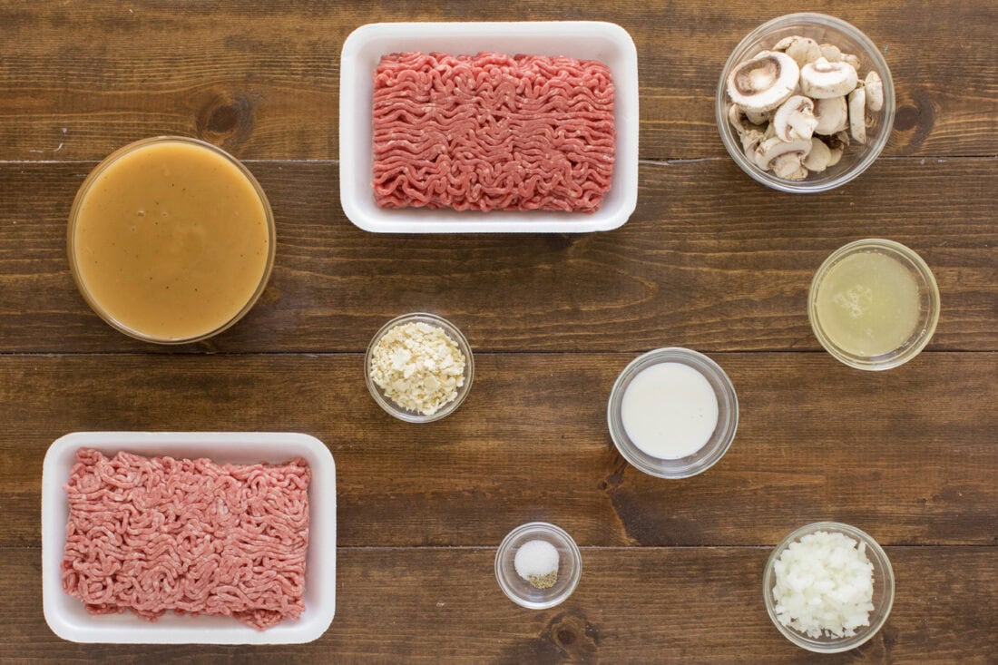 Ingredients for Salisbury Steaks