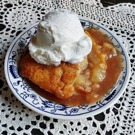 Pear-Peach Cobbler - Amanda's Cookin' - Cobblers & Crisps