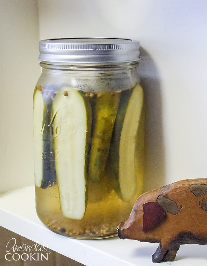 Pickles num frasco