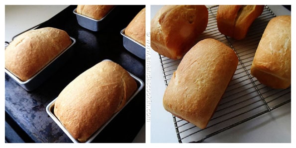 Amish White Bread Mini Loaves - AmandasCookin.com