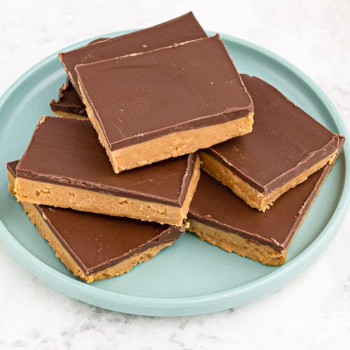 stack of peanut butter bars