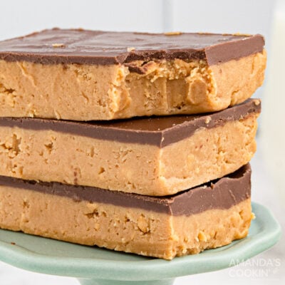 No Bake Peanut Butter Bars - Amanda's Cookin' - Cookies, Brownies, & Bars