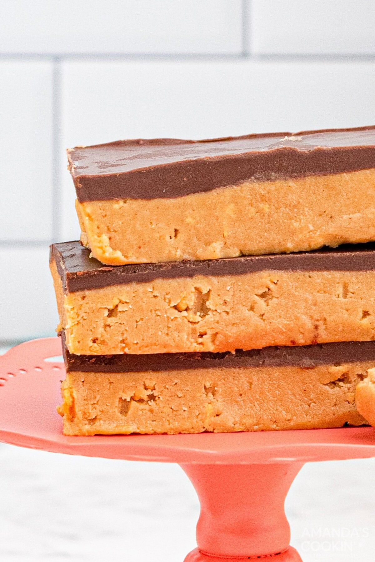stack of peanut butter bars