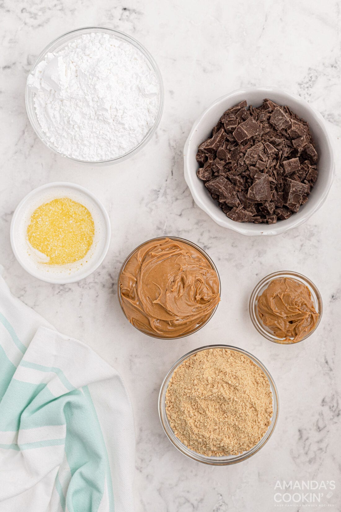 ingredients for no bake peanut butter bars