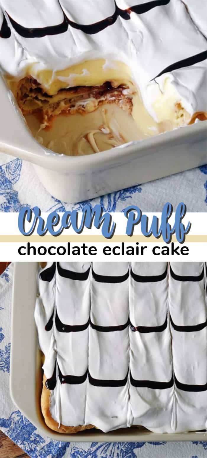 Cream Puff Chocolate Eclair Cake Amanda's Cookin' Cake & Cupcakes