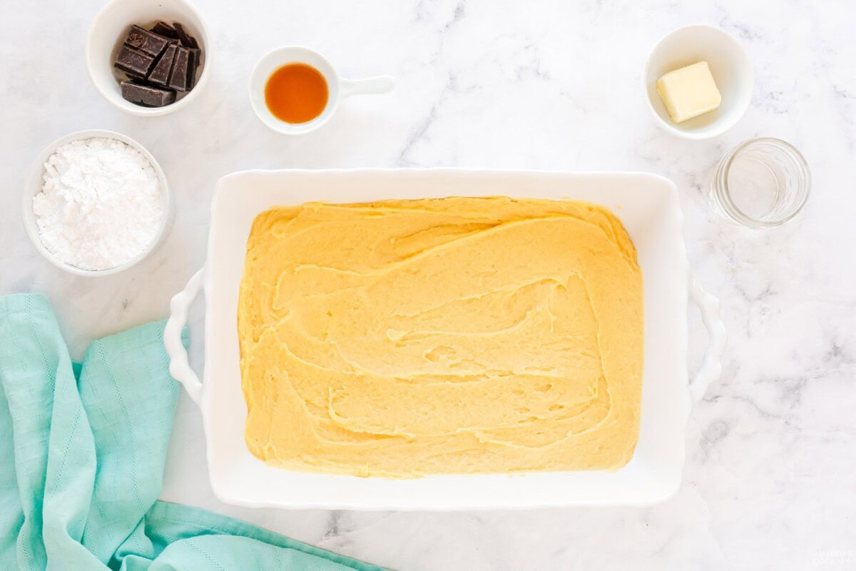 spread dough onto bottom of a 13x9 pan