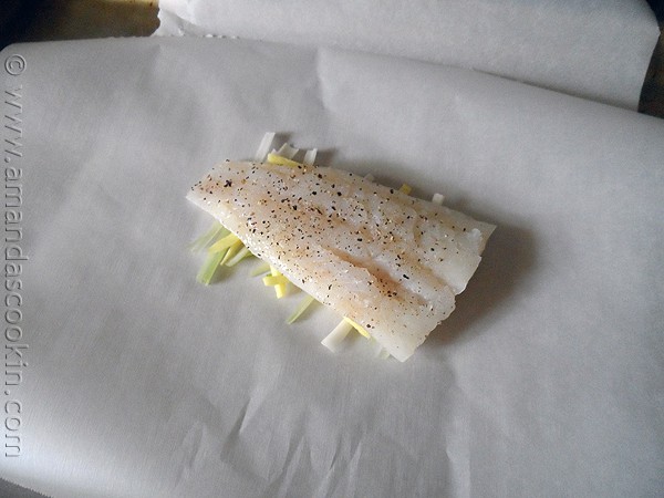 Chinese Style Parchment Fish at AmandasCookin.com @amandaformaro