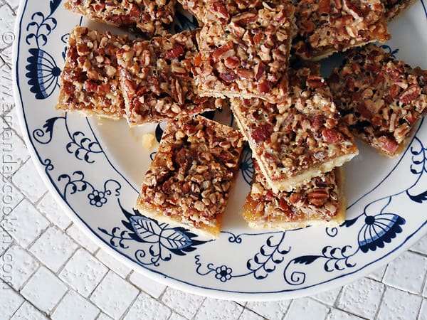 Pecan Pie Bars - AmandasCookin.com @amandaformaro