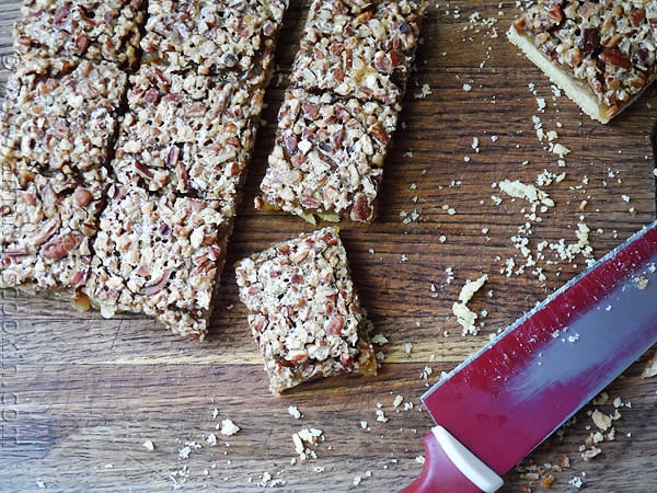 Pecan Pie Bars - AmandasCookin.com @amandaformaro