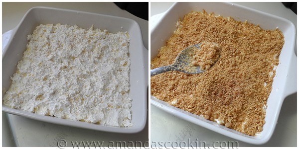 Adding graham cracker crumbles 