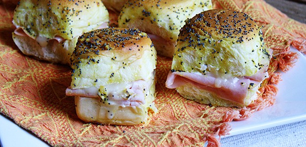 Ham and Cheese Sliders @amandaformaro Amanda's Cookin'