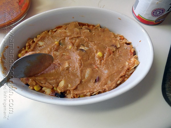 Chicken Tostada Casserole @amandaformaro Amanda's Cookin'