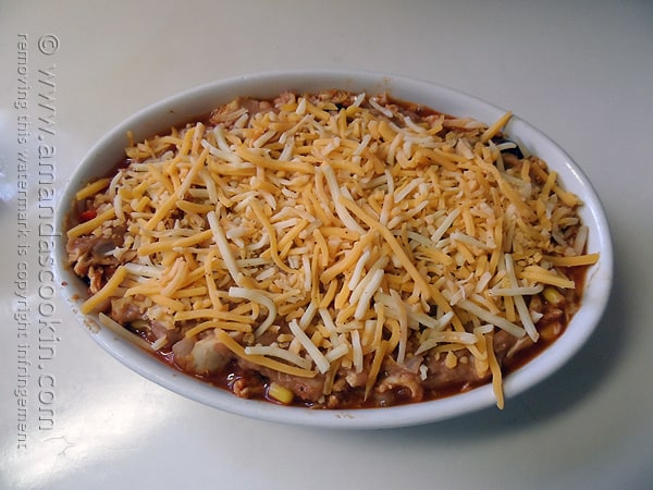 Chicken Tostada Casserole @amandaformaro Amanda's Cookin'