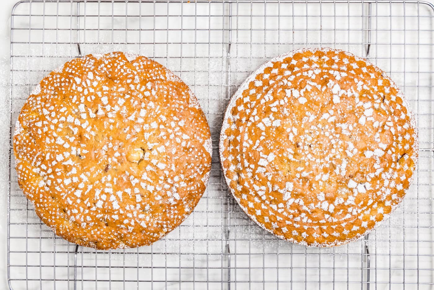 doily decorated merryfield apple cake