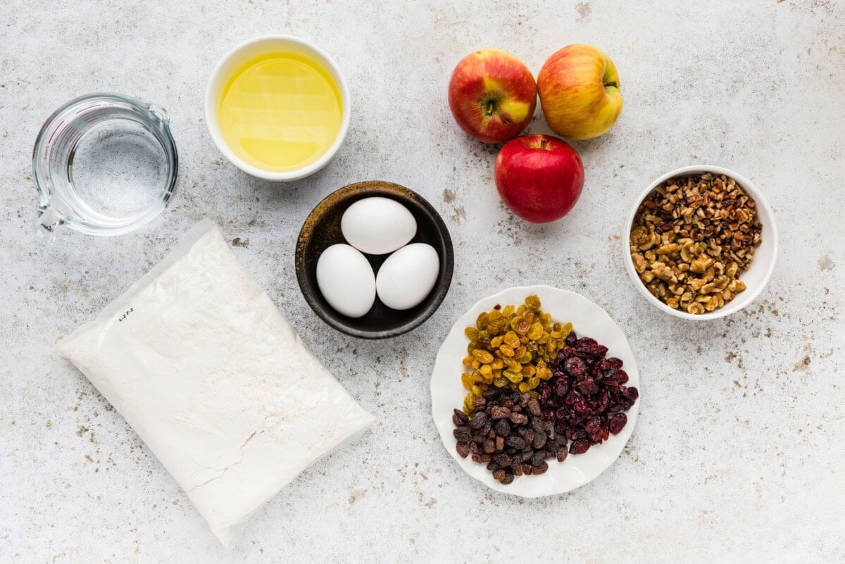 ingredients for Merryfield Apple Cake