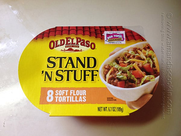 A photo of a package of Old El Paso stand \'n stuff soft flour tortillas.
