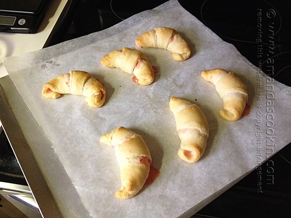 White Chocolate Candy Cane Crescents @amandaformaro Amanda's Cookin'