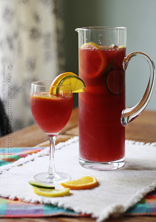 Mexican Inspired Sangria @amandaformaro Amanda's Cookin'