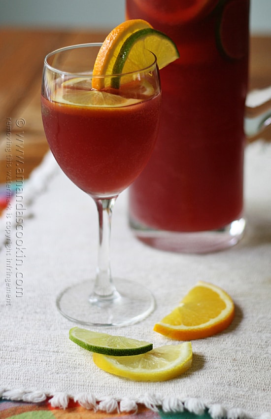 Mexican Inspired Sangria @amandaformaro Amanda's Cookin'