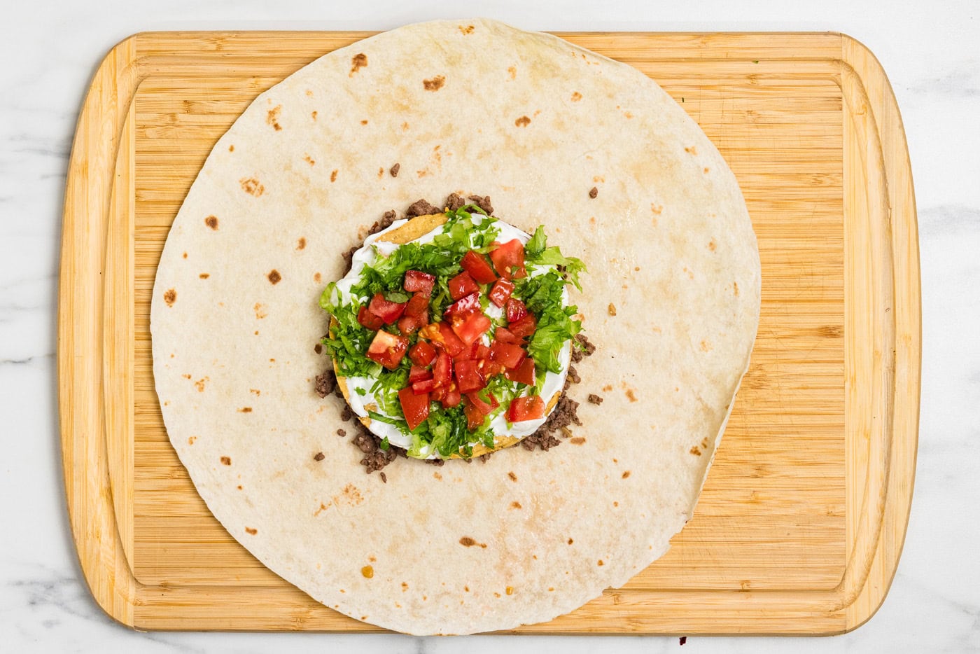 toppings on tostada