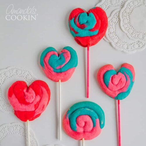 5 colorful cookie pops