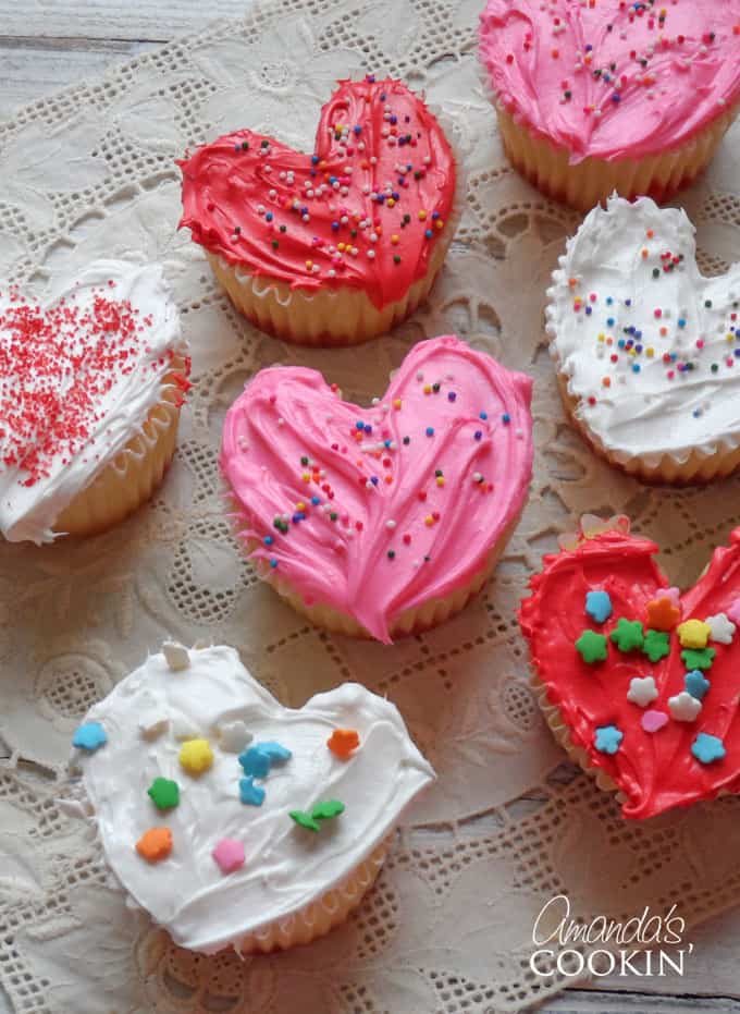 Valentine Cupcakes Frosted Hearts For Valentine S Day