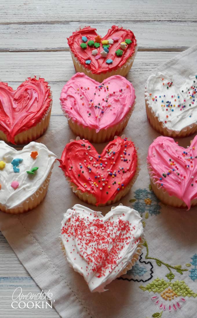 Valentine Cupcakes are a great edible gift to your sweetheart this Valentine's Day