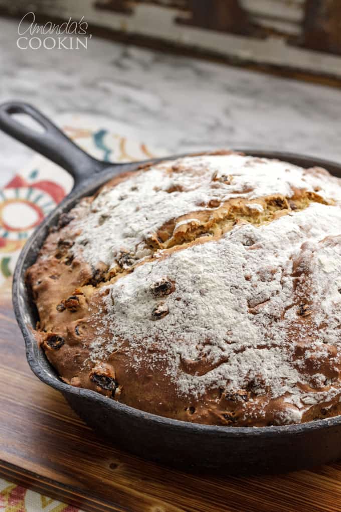 pan of Irish soda bread