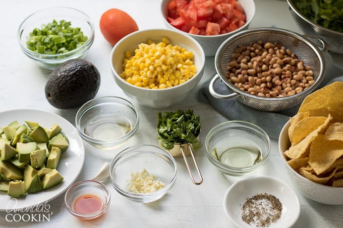Ingredients for Cowboy Caviar