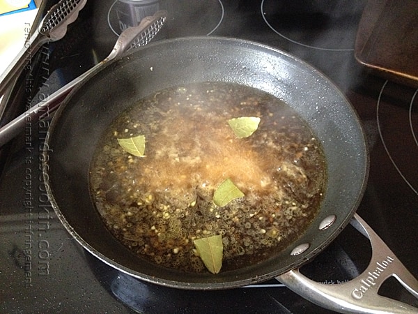 Deglaze the pan and bring to a boil