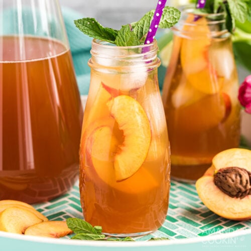 Peach Iced Tea Lemonade (Homemade!) - Vegetarian 'Ventures