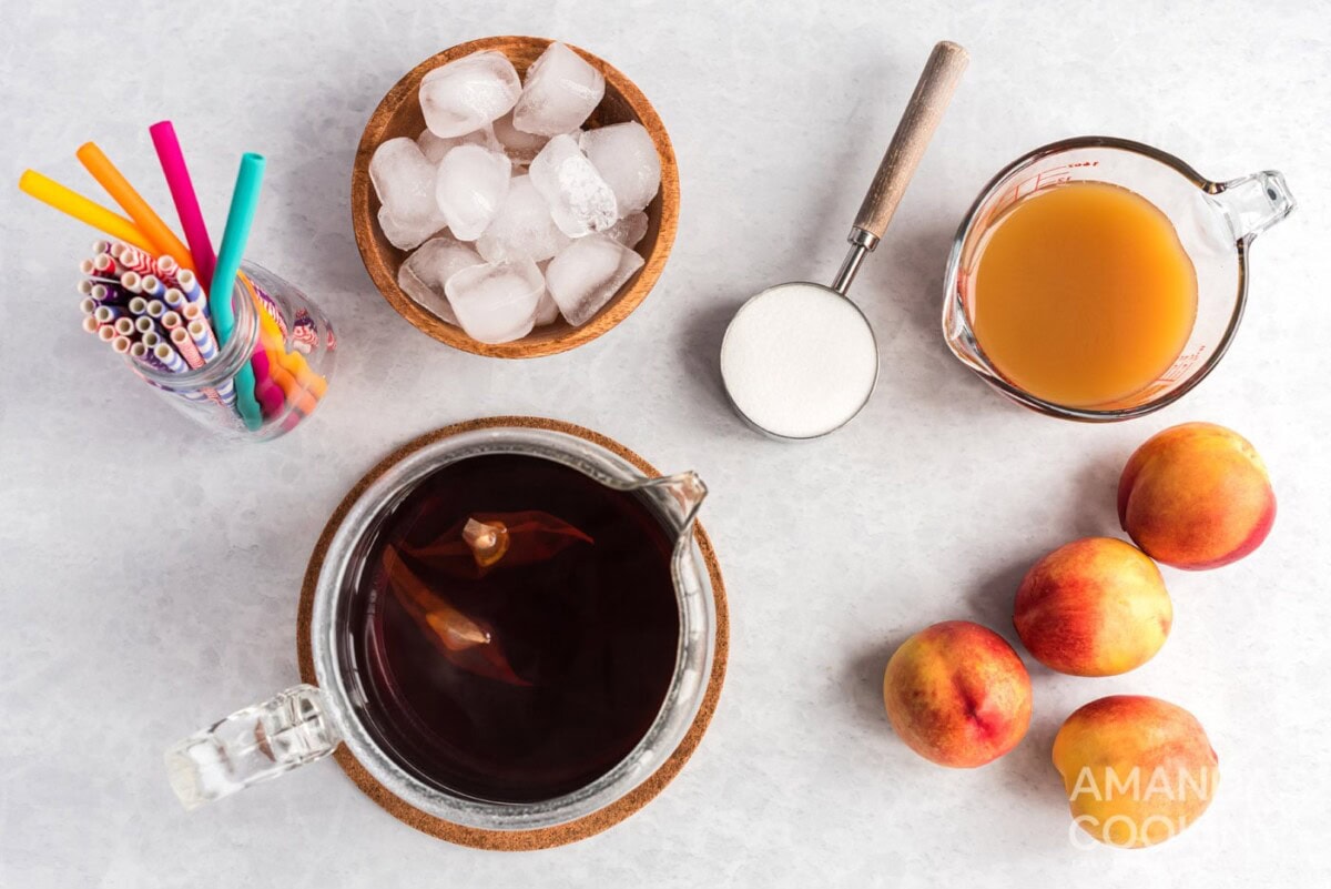 ingredients for olive garden peach tea