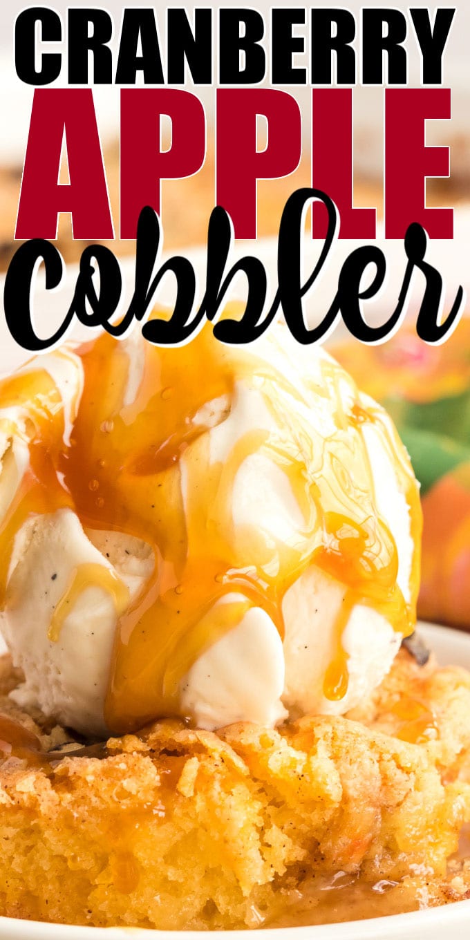 Quick Cranberry Apple Cobbler Recipe Amanda's Cookin'