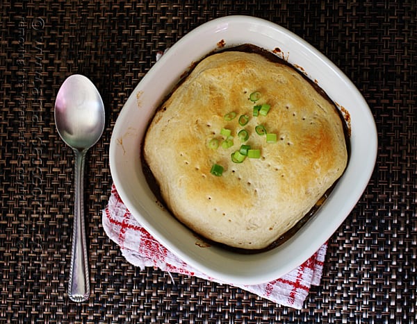 Beef Stew Biscuit Pot Pie - Amanda Formaro of Amanda's Cookin'