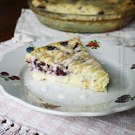 Blackberry Coconut Impossible Pie - Amanda's Cookin'