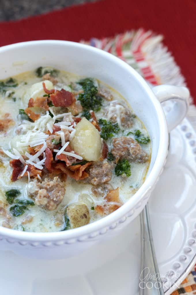 Zuppa Toscana Olive Garden soup recipe with italian sausage