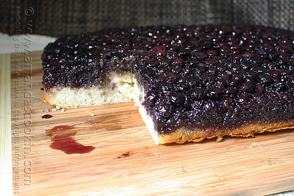 Blueberry Upside Down Cake from Amanda's Cookin'