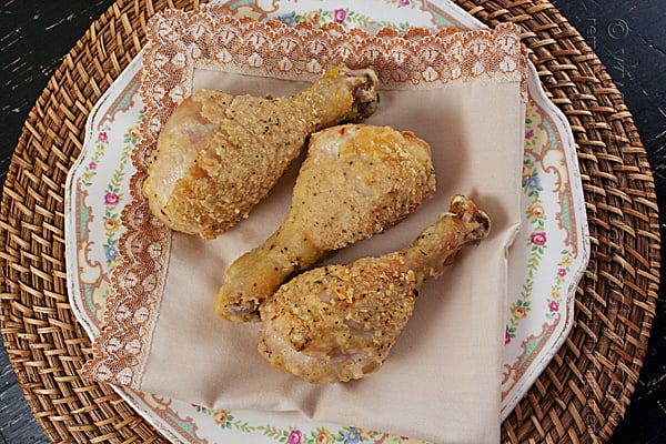 Oven Fried Chicken Legs from Amanda's Cookin'