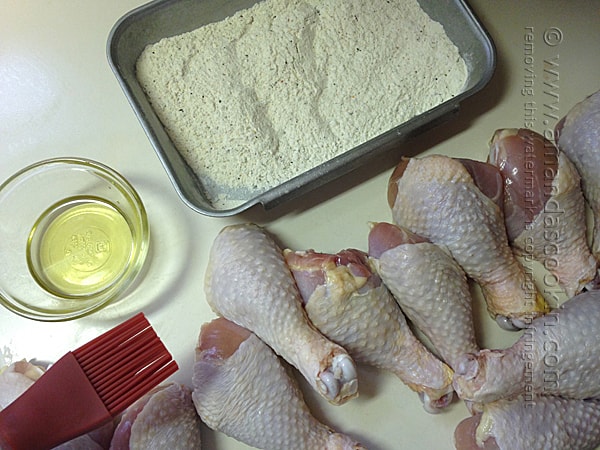 Oven Fried Chicken Legs from Amanda's Cookin'