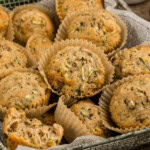basket of Vanilla Zucchini Muffins
