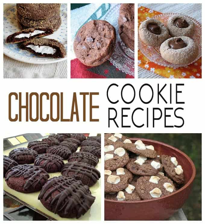 Photos of chocolate cookie recipes.