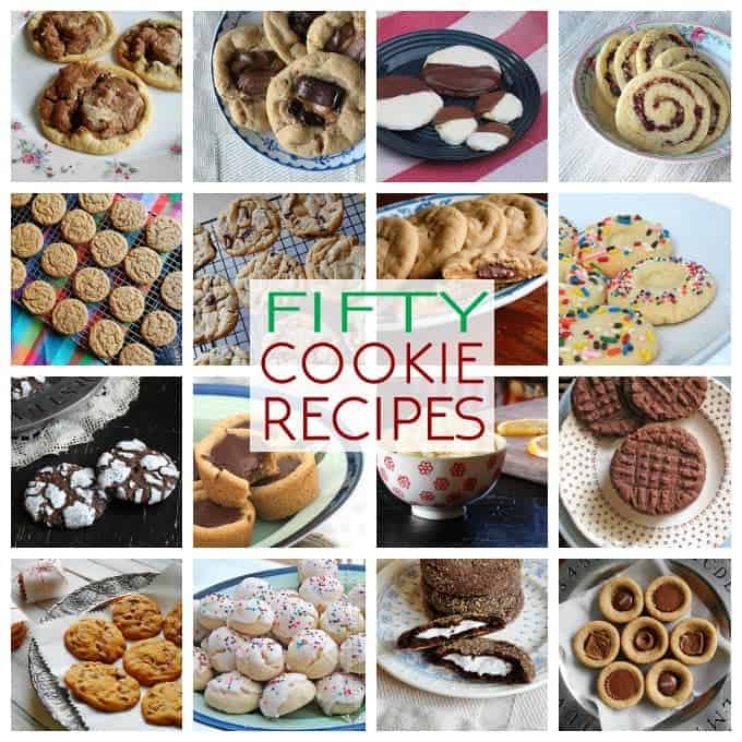 Photos of different cookie recipes.
