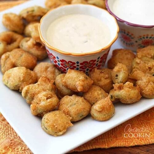 Fried Jalapeno Slices Crispy deep fried jalapenos