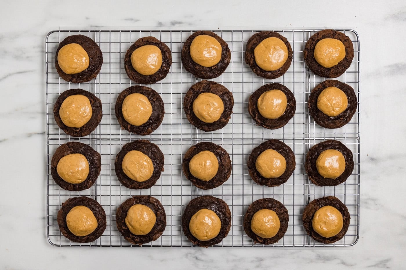 buckeye brownie cookies without chocolate topping